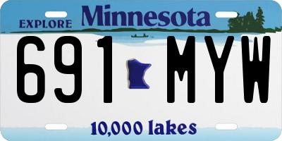 MN license plate 691MYW