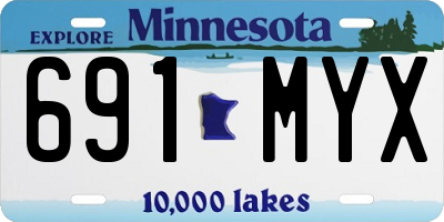 MN license plate 691MYX