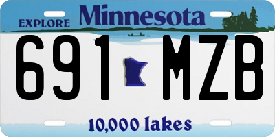 MN license plate 691MZB