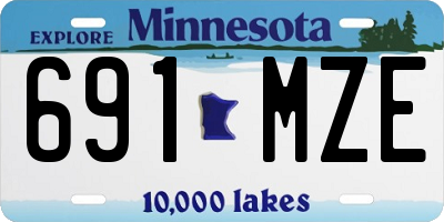 MN license plate 691MZE