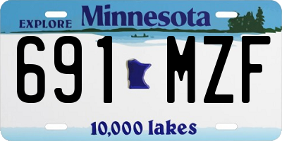 MN license plate 691MZF