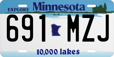 MN license plate 691MZJ