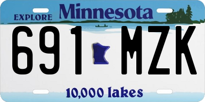 MN license plate 691MZK
