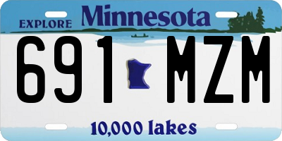 MN license plate 691MZM