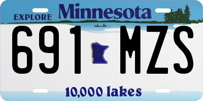 MN license plate 691MZS