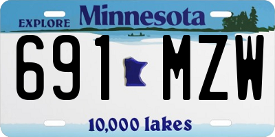 MN license plate 691MZW
