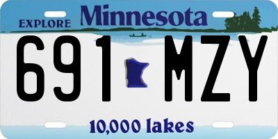 MN license plate 691MZY