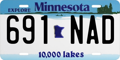 MN license plate 691NAD