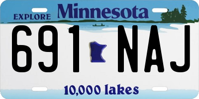 MN license plate 691NAJ