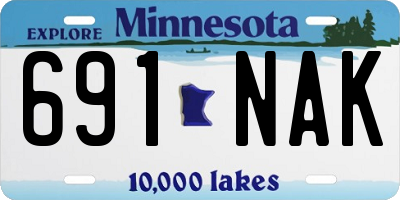 MN license plate 691NAK