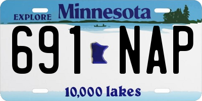 MN license plate 691NAP