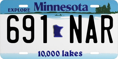 MN license plate 691NAR