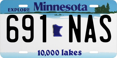 MN license plate 691NAS