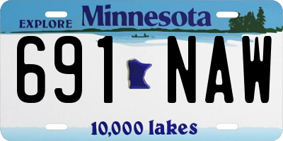 MN license plate 691NAW