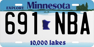 MN license plate 691NBA