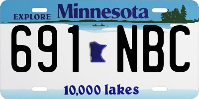 MN license plate 691NBC
