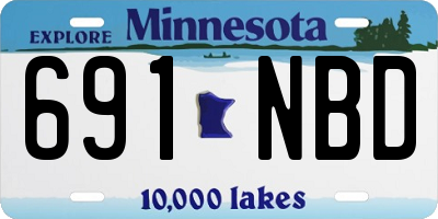 MN license plate 691NBD