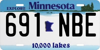 MN license plate 691NBE