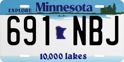 MN license plate 691NBJ