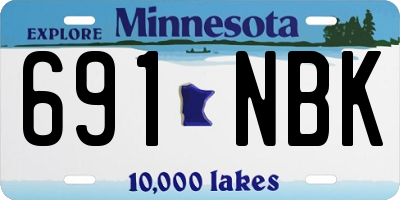 MN license plate 691NBK