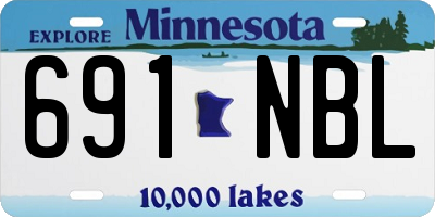 MN license plate 691NBL