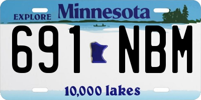 MN license plate 691NBM