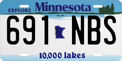 MN license plate 691NBS