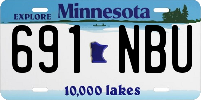MN license plate 691NBU