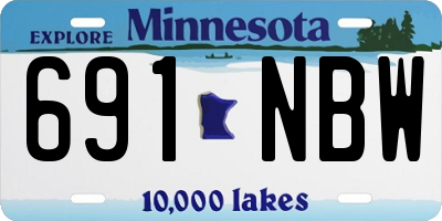 MN license plate 691NBW