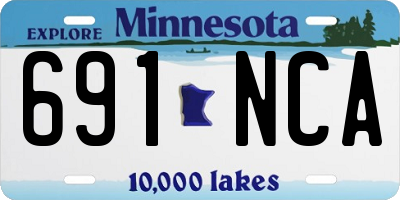 MN license plate 691NCA