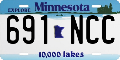 MN license plate 691NCC