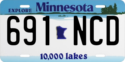 MN license plate 691NCD