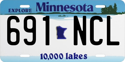 MN license plate 691NCL