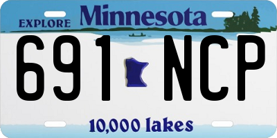 MN license plate 691NCP