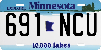 MN license plate 691NCU