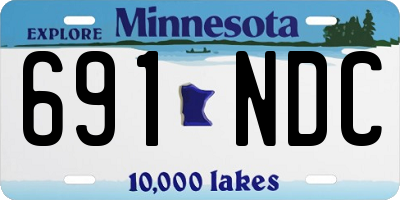 MN license plate 691NDC