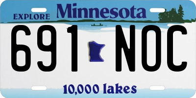 MN license plate 691NOC