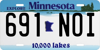 MN license plate 691NOI
