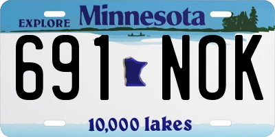 MN license plate 691NOK