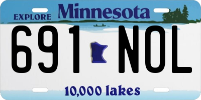 MN license plate 691NOL