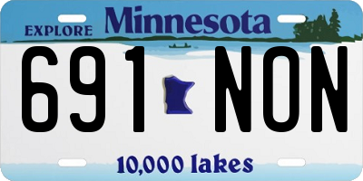 MN license plate 691NON