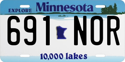 MN license plate 691NOR