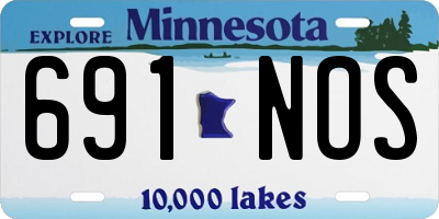 MN license plate 691NOS