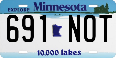 MN license plate 691NOT