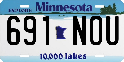 MN license plate 691NOU