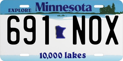 MN license plate 691NOX
