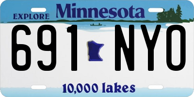 MN license plate 691NYO