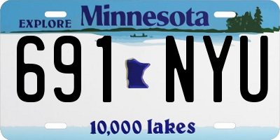MN license plate 691NYU