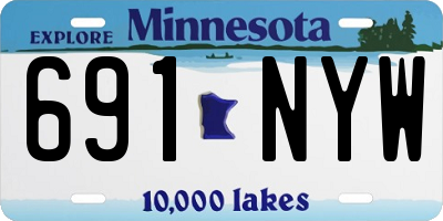 MN license plate 691NYW