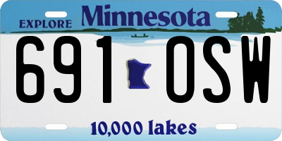 MN license plate 691OSW